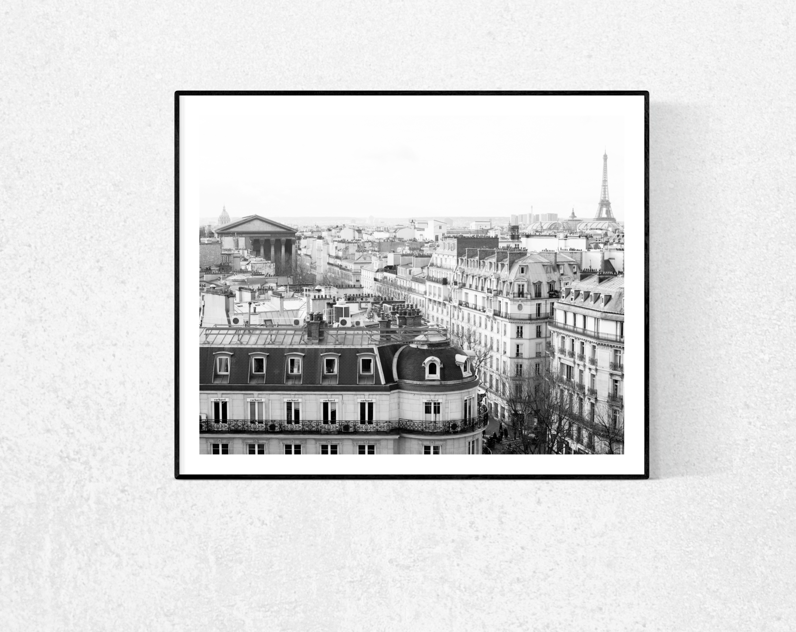 Eiffel Tower View of Paris in Black and White - Every Day Paris