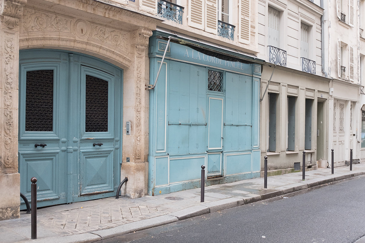 Blue Door Left Bank Street in Paris - Every Day Paris