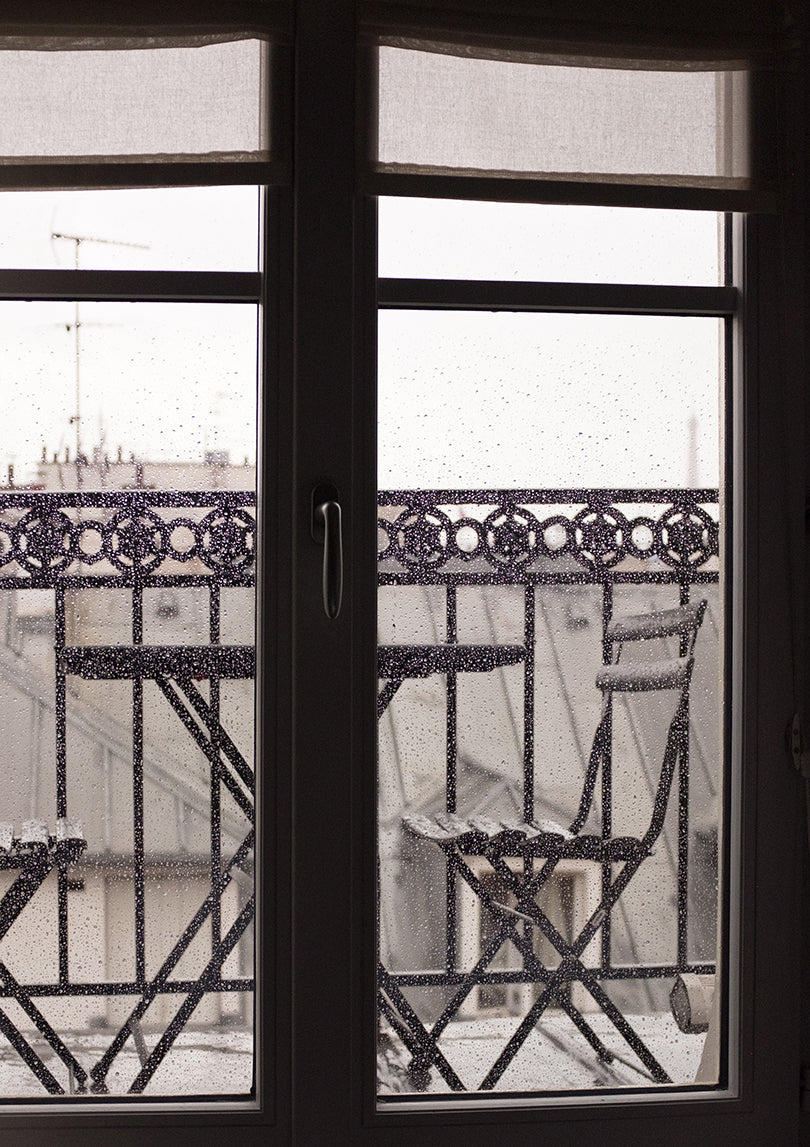 Rainy Paris Balcony Window - Every Day Paris