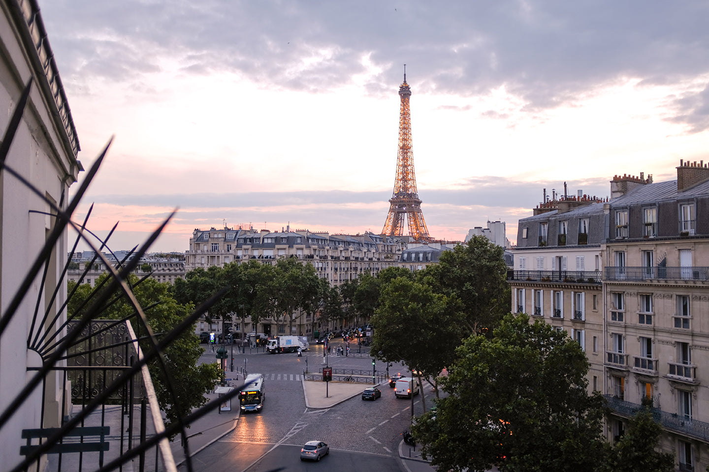 Eiffel Tower Balcony View at Sunset - Every Day Paris