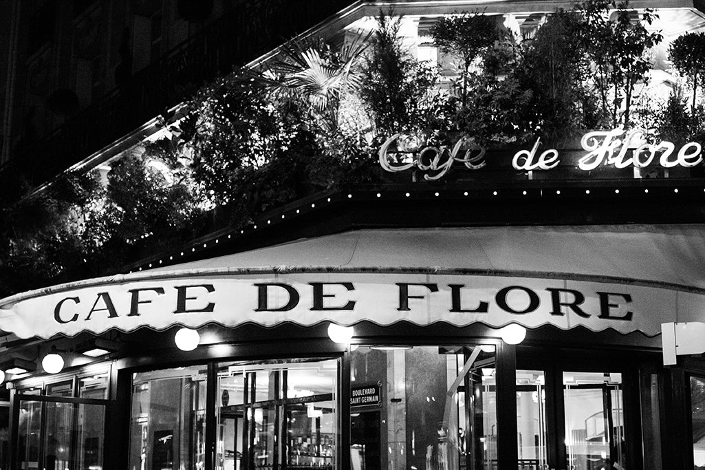 Paris Café Black and White Print Set of Four - Every Day Paris 