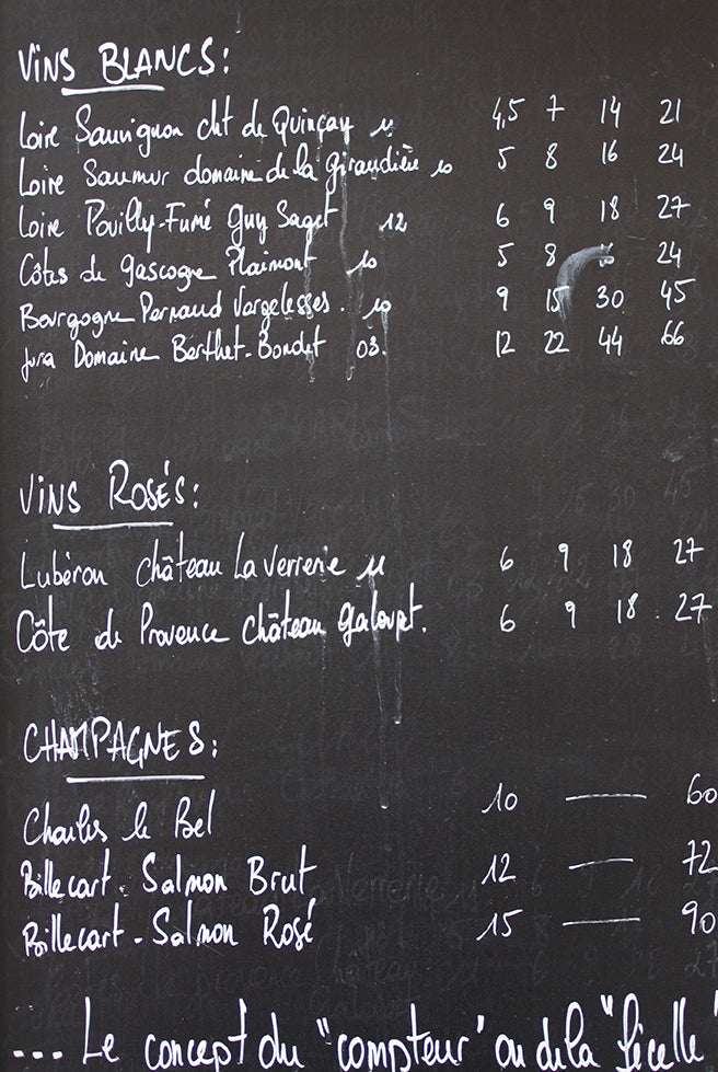 Classic French Wine Menu - Every Day Paris