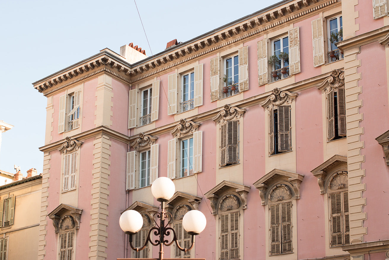 Pink Buildings in Nice France - Every Day Paris