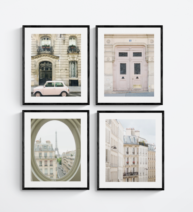 Paris Photography Set of Four Prints