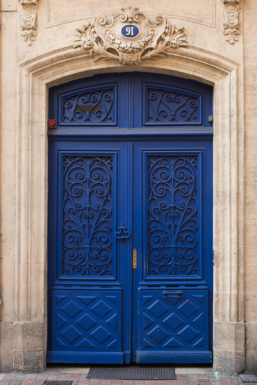 Blue Door in Bordeaux France - Every Day Paris