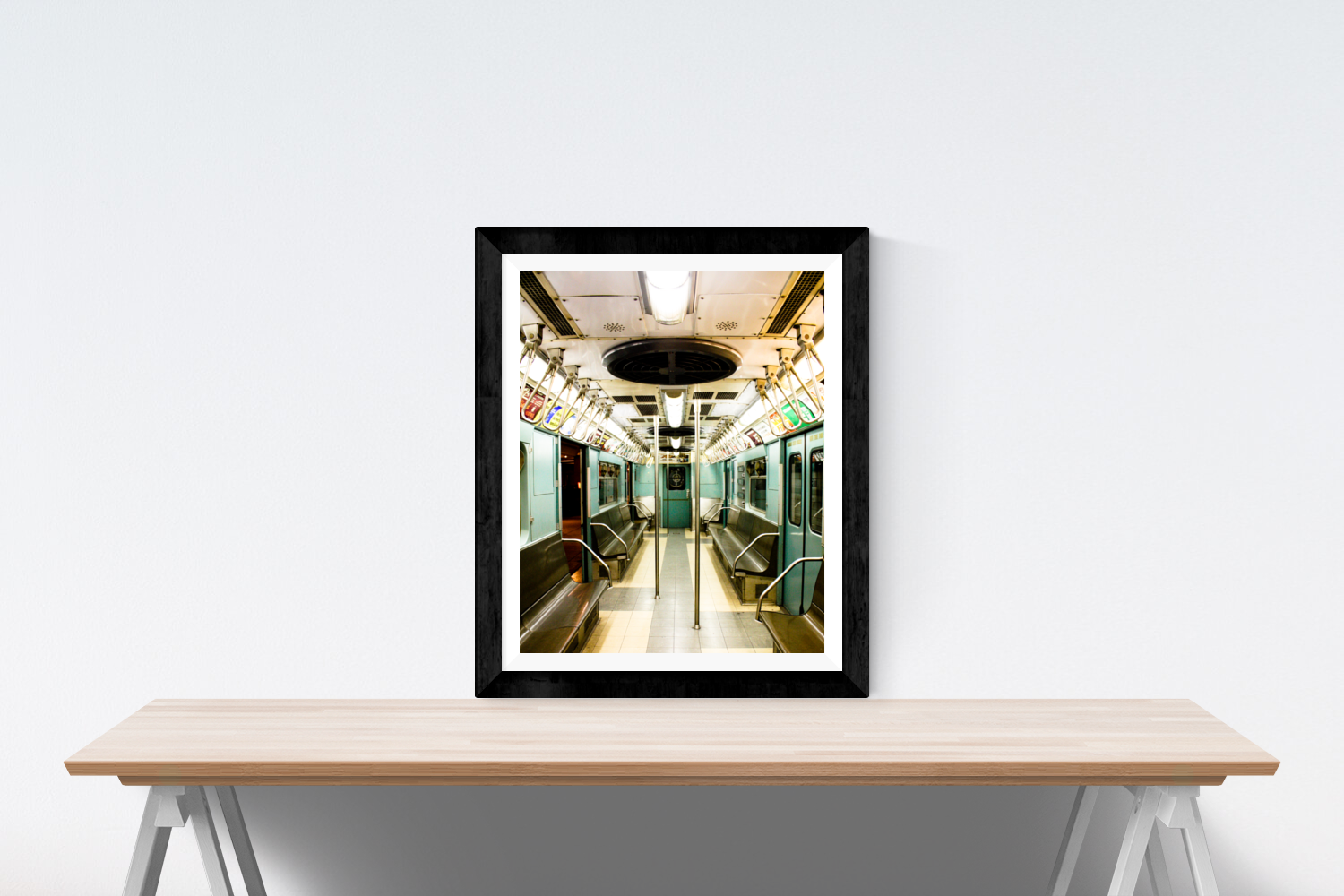 NYC Mint Green Vintage Subway Train - Every Day Paris