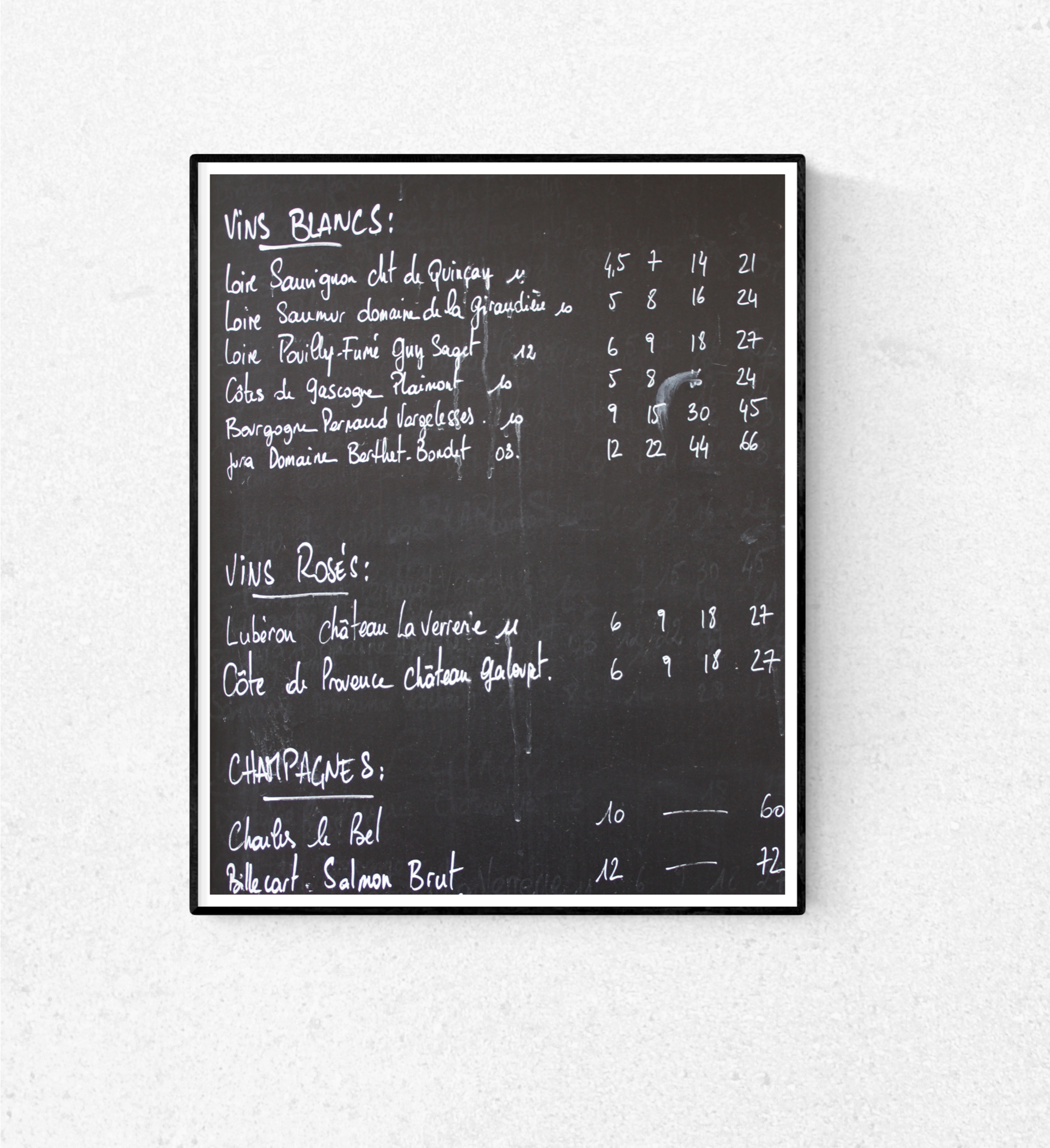 Classic French Wine Menu - Every Day Paris