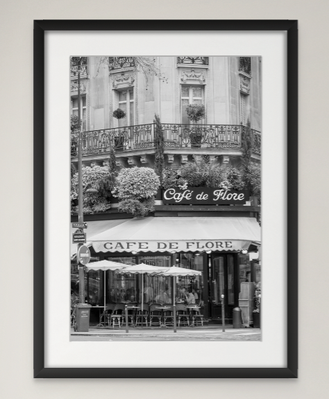 cafe de flore paris black and white