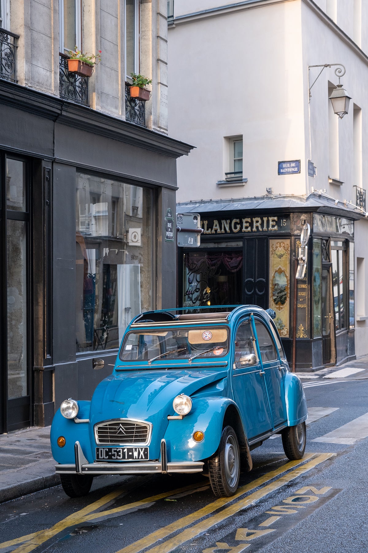 Blue Car in the Marais