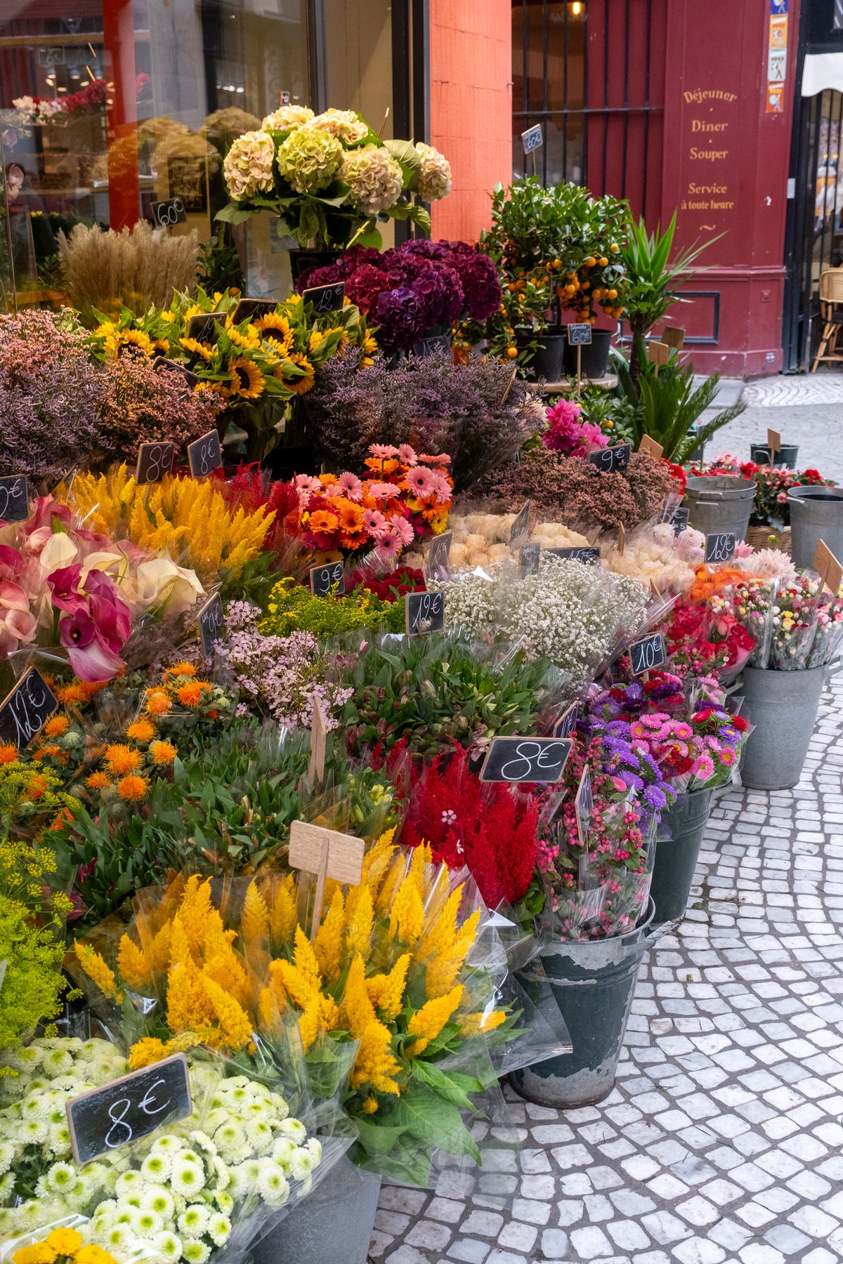 Paris Flower Stand in The Fall