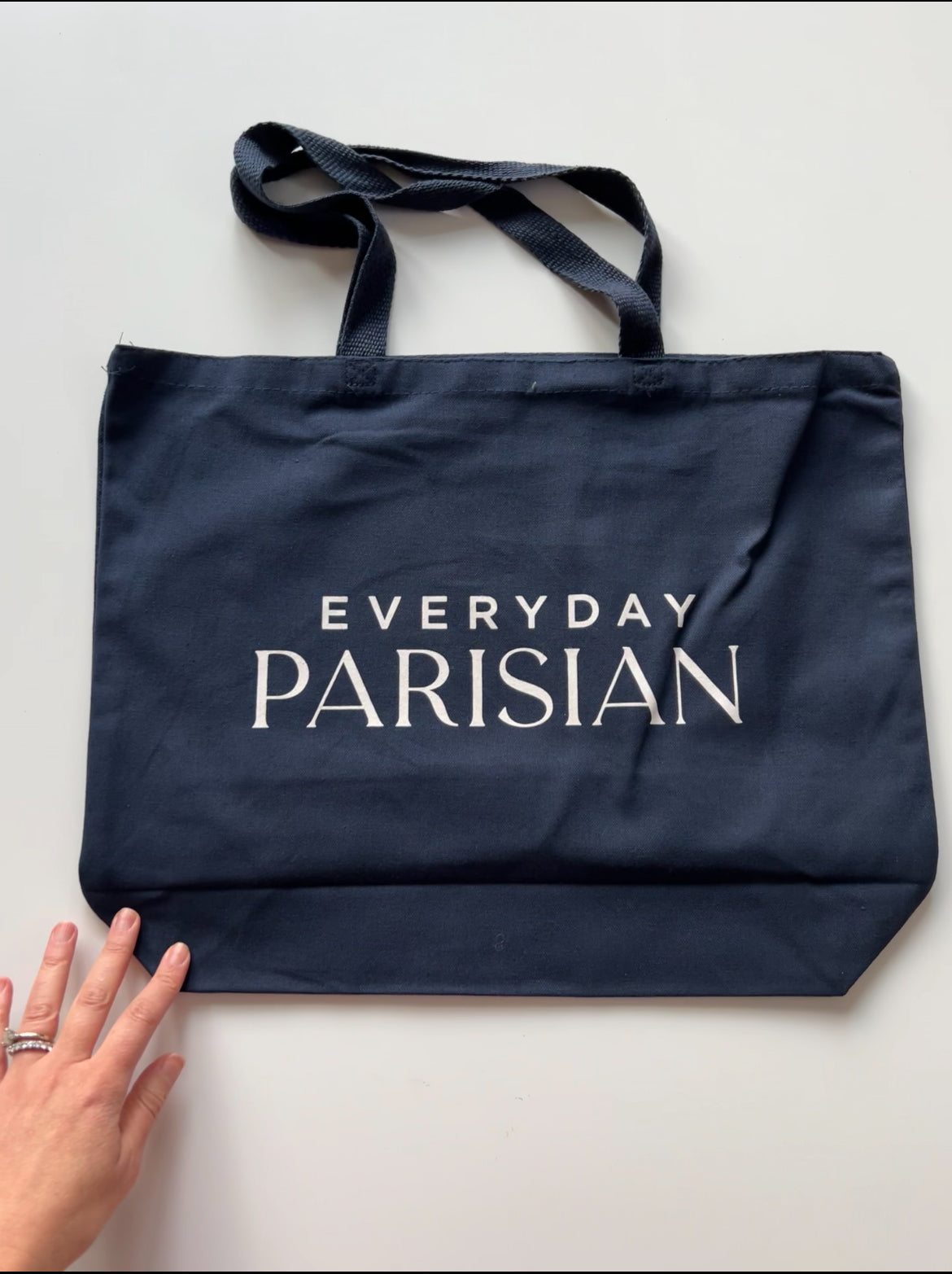 Everyday Parisian Navy Tote Bag
