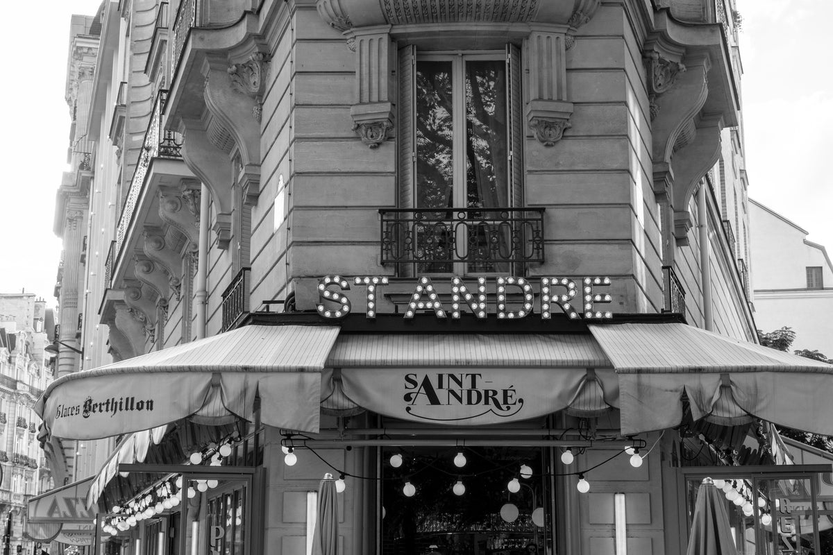 Café Saint-André Paris Black and White