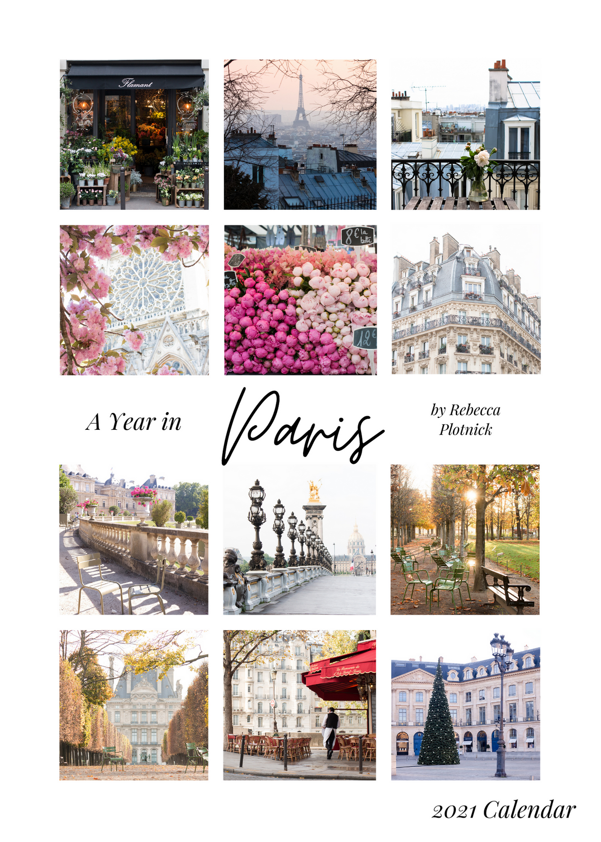 A Year in Paris 2021 Calendar and Holiday Notecard Set of 10