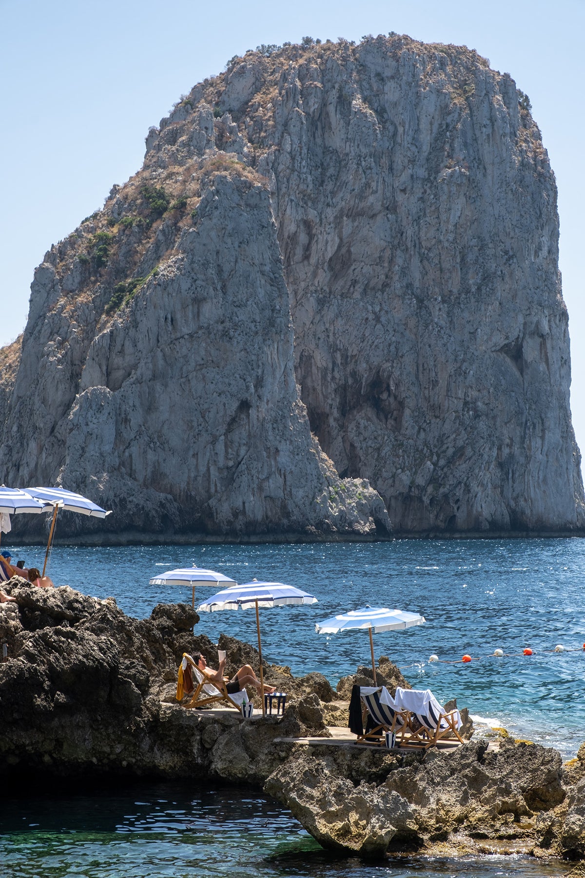 Summer Afternoon at Fontelina Beach Club in Capri