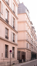 Pink Buildings on the Streets of Paris