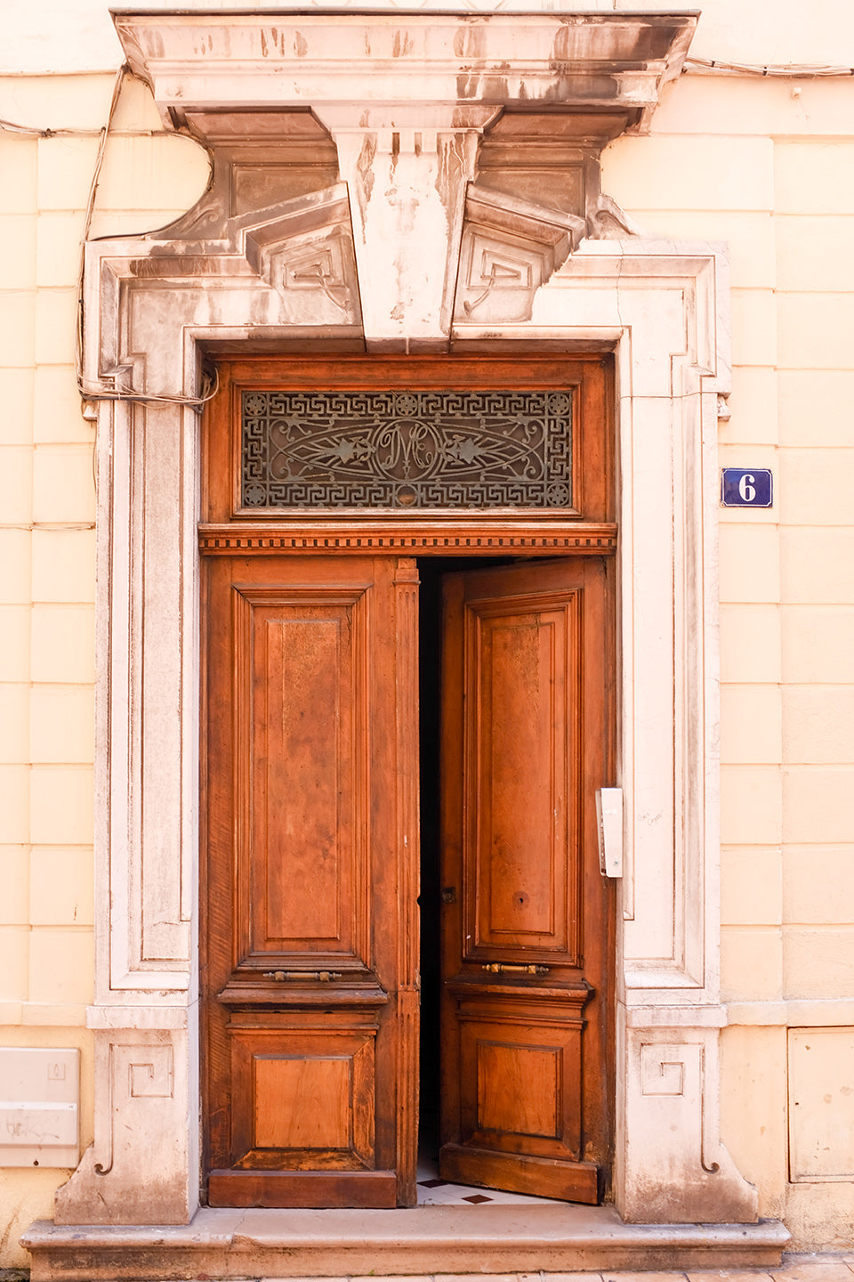 Brown door in Menton France - Every Day Paris 