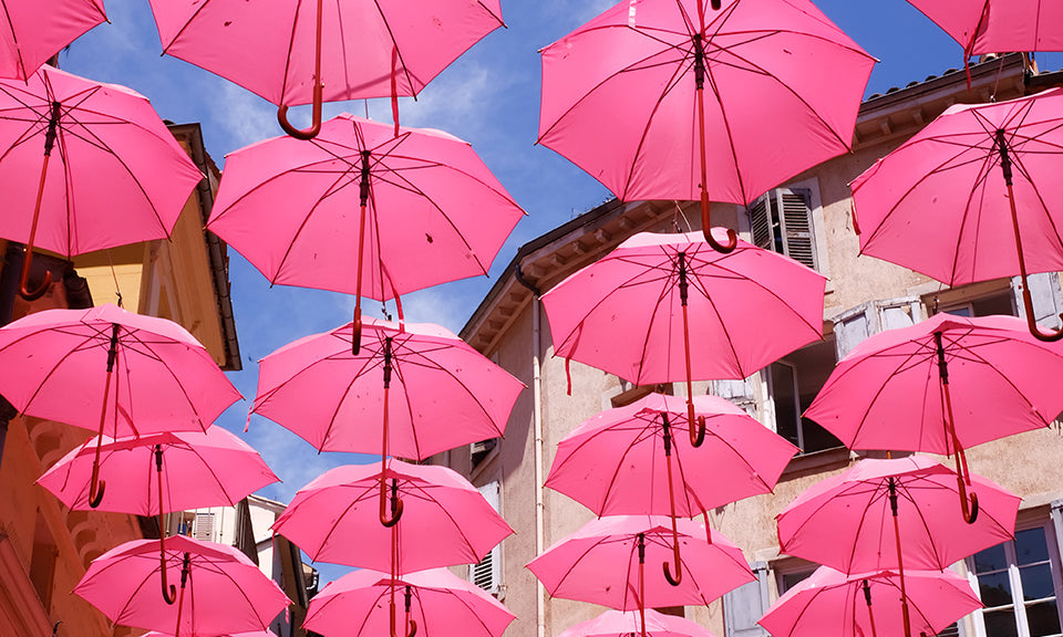 Pink Umbrellas in Grasse France - Every Day Paris 