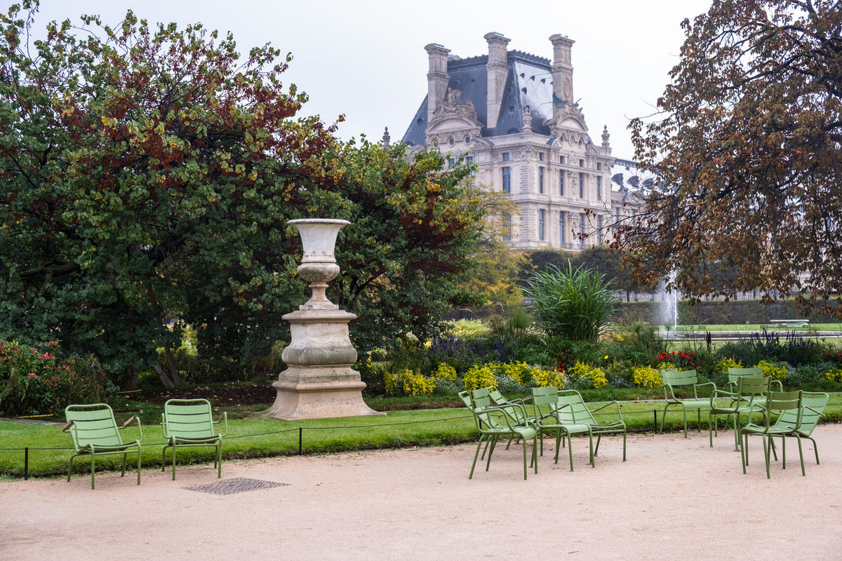 Fall Tuileries Gardens in Paris