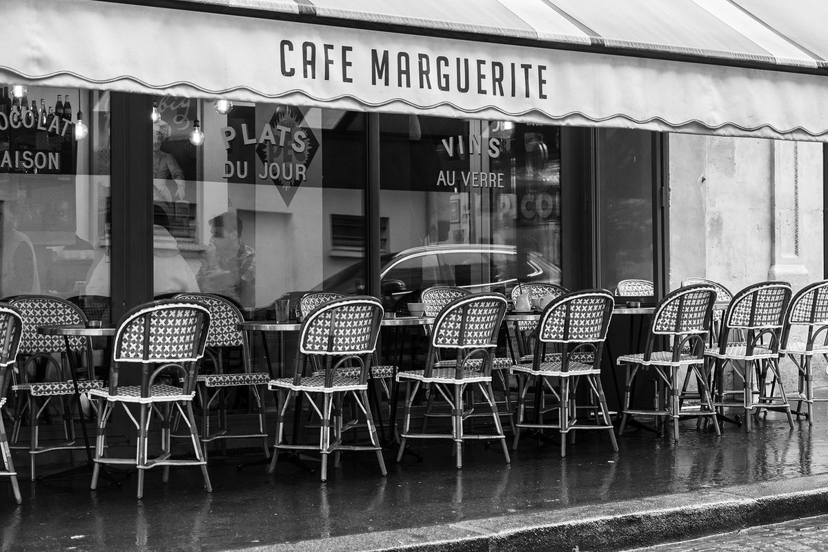 Cafe Marguerite Paris Black and White