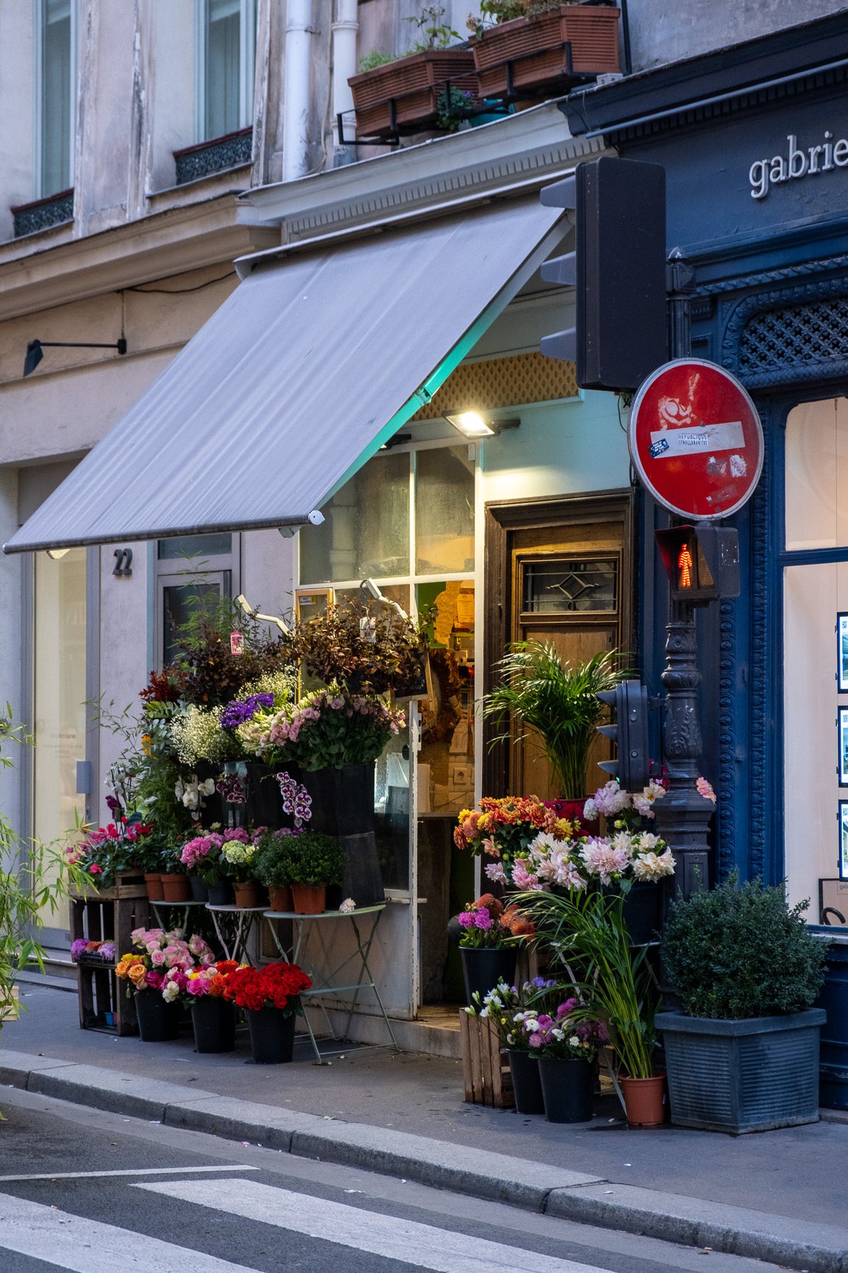 Left Bank Corner Flower Shop in Paris