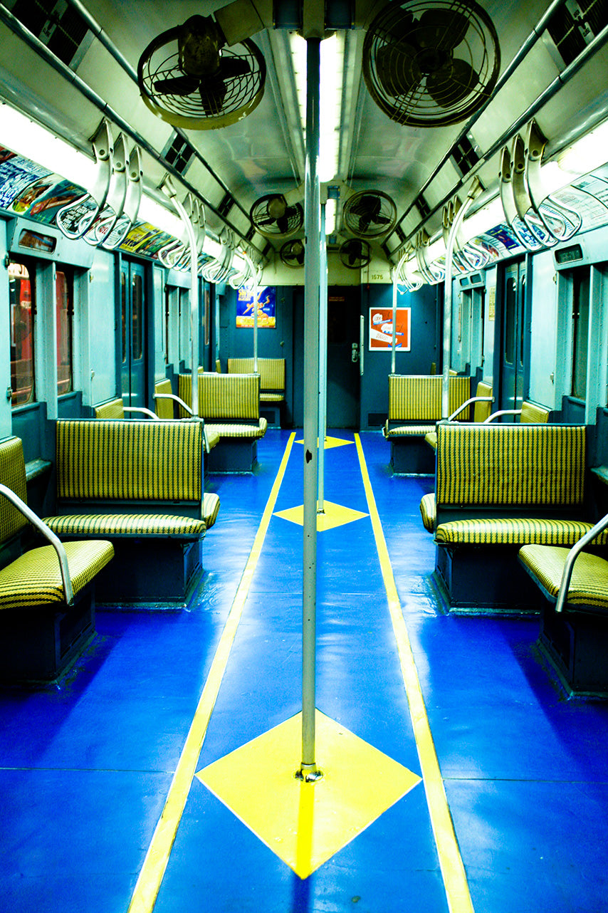 NYC Blue Vintage Subway Train - Every Day Paris 
