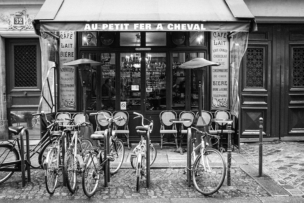 Paris Café Black and White Print Set of Four - Every Day Paris 
