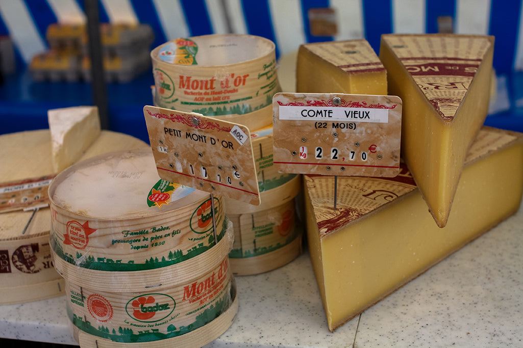 Cheese For Sale at the Market in Paris