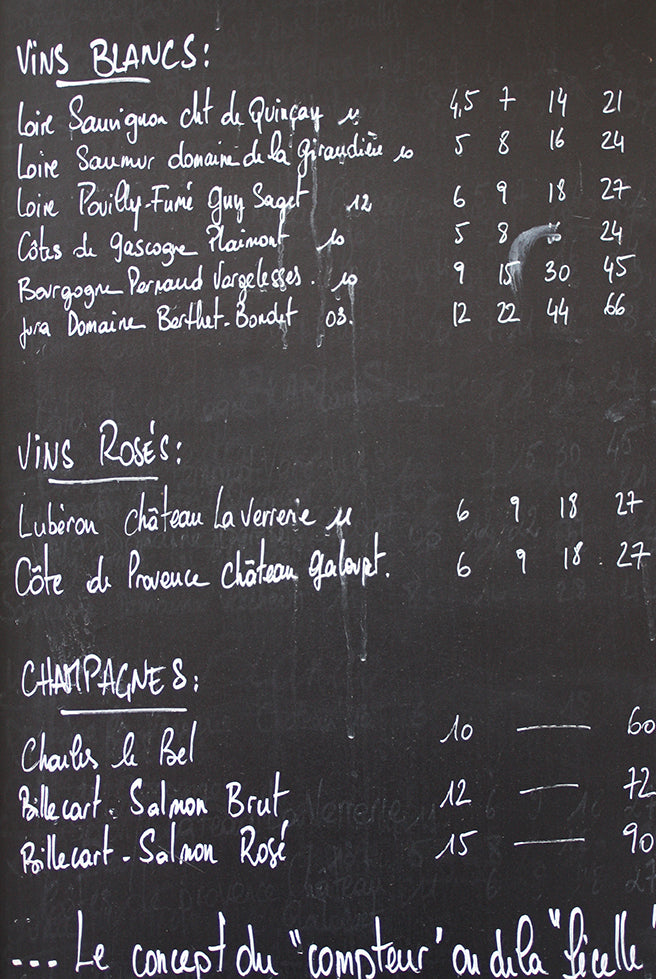 Classic French Wine Menu - Every Day Paris 