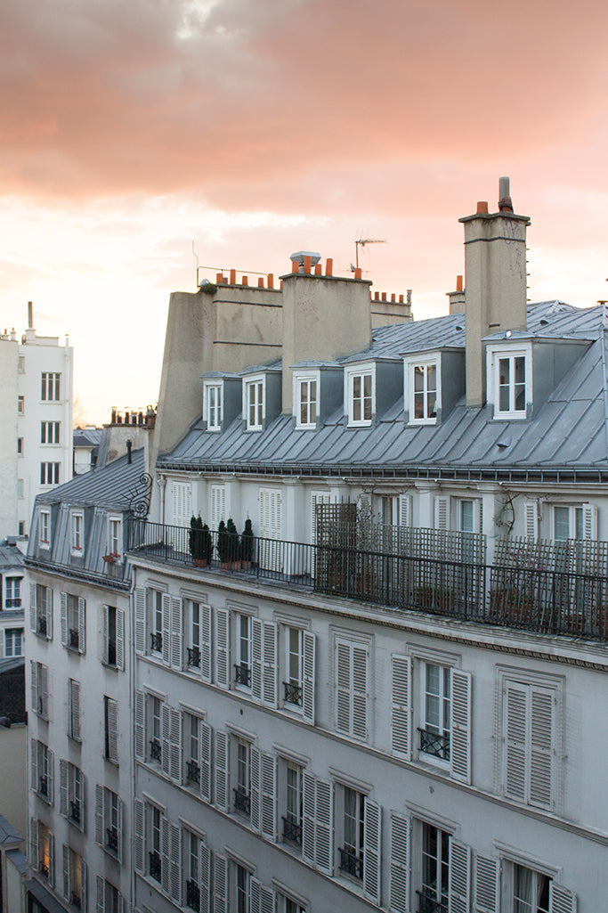 Sunset view over the Parisian Rooftops on St Germain - Every Day Paris 