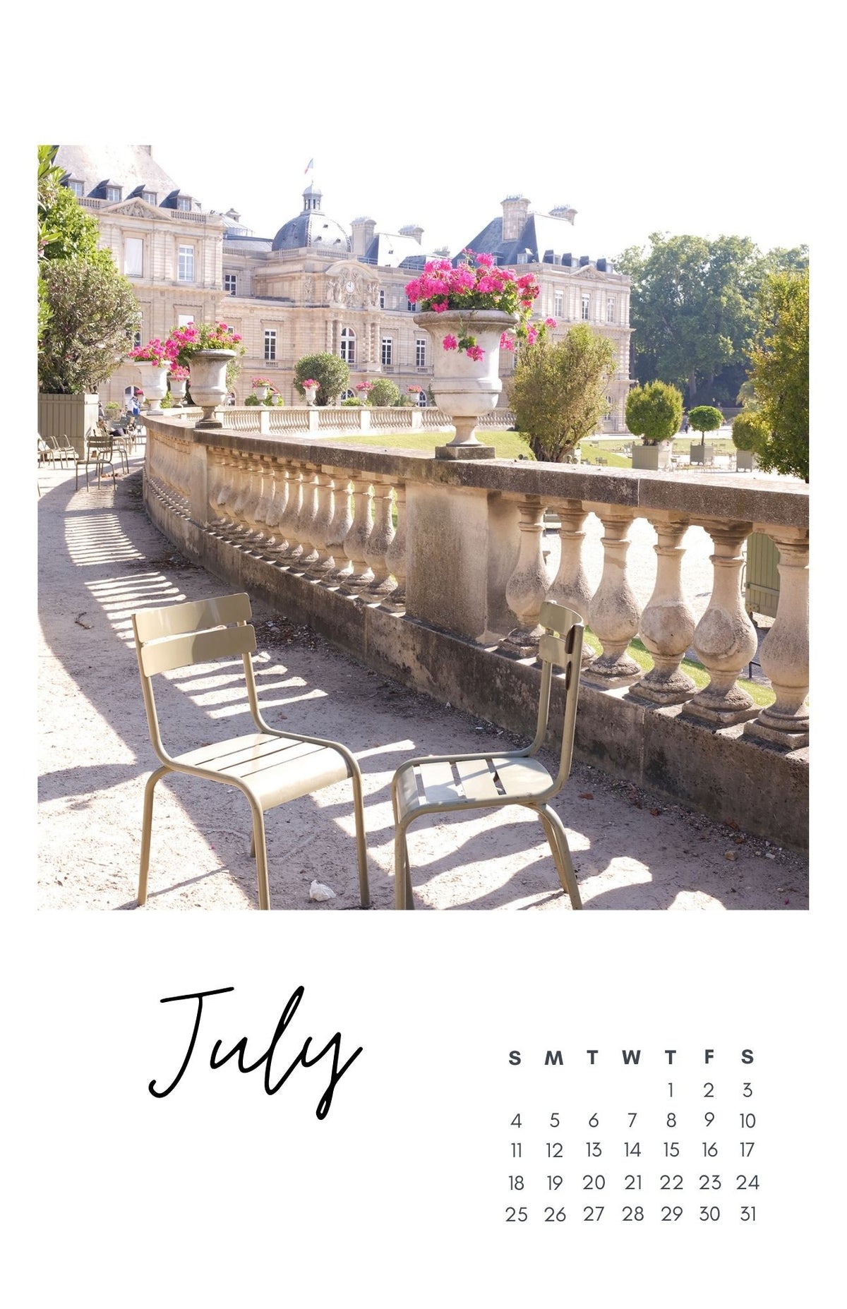 A Year in Paris 2021 Calendar and Notecard Set of 5