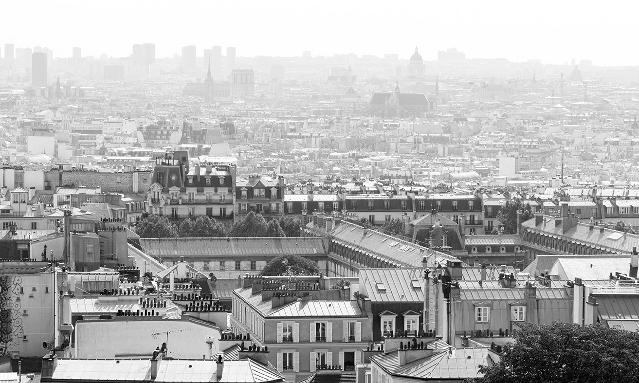 Montmartre View of Paris in Black and White - Every Day Paris 
