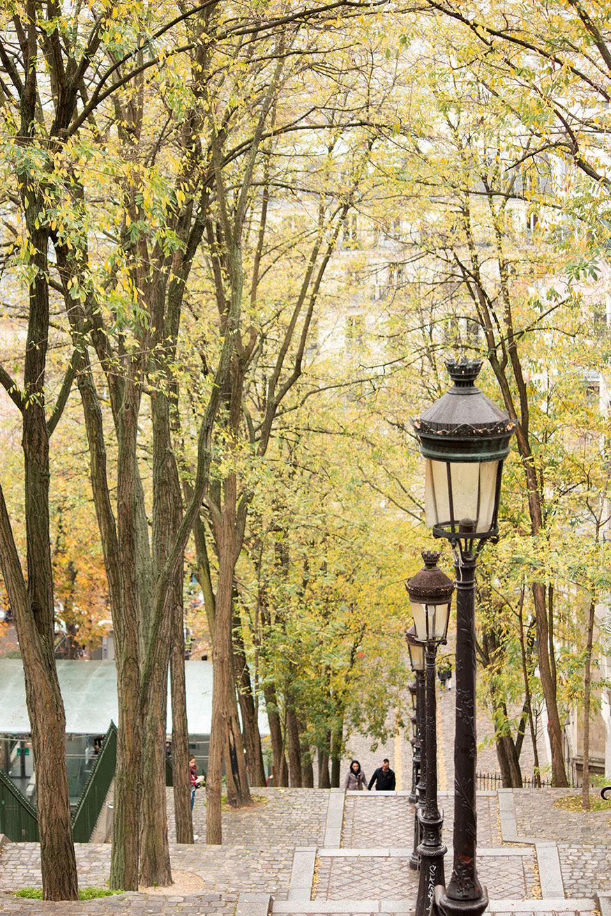 Taking the stairs in Montmartre Fall - Every Day Paris 