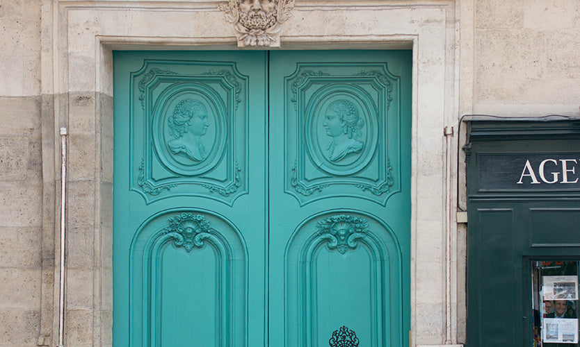 Mint Green Door in The Marais - Every Day Paris 