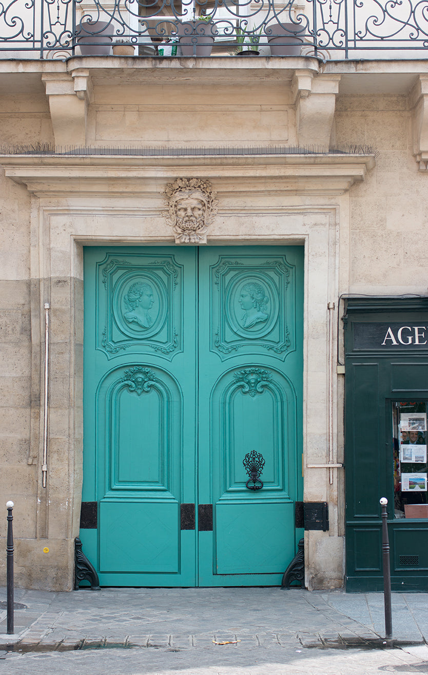 Mint Green Door in The Marais - Every Day Paris 