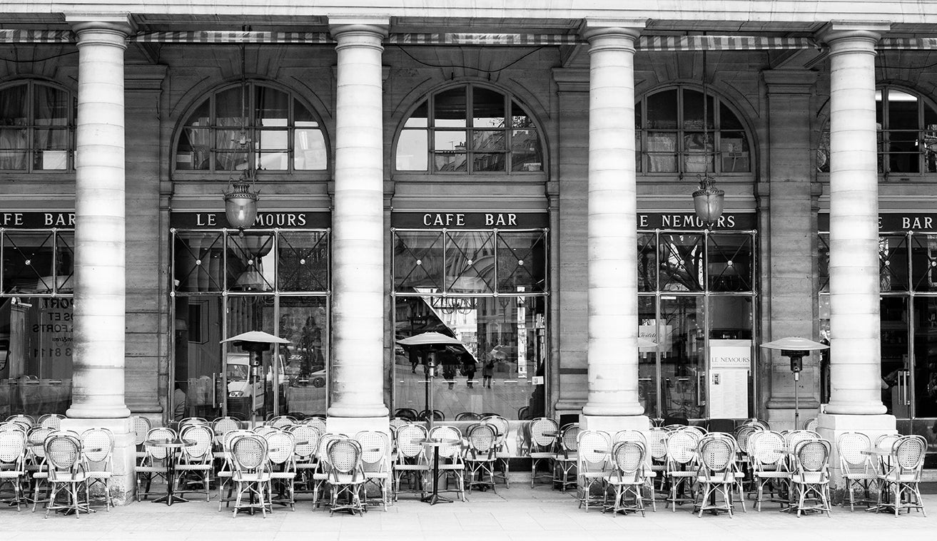 Paris Café Black and White Print Set of Four - Every Day Paris 