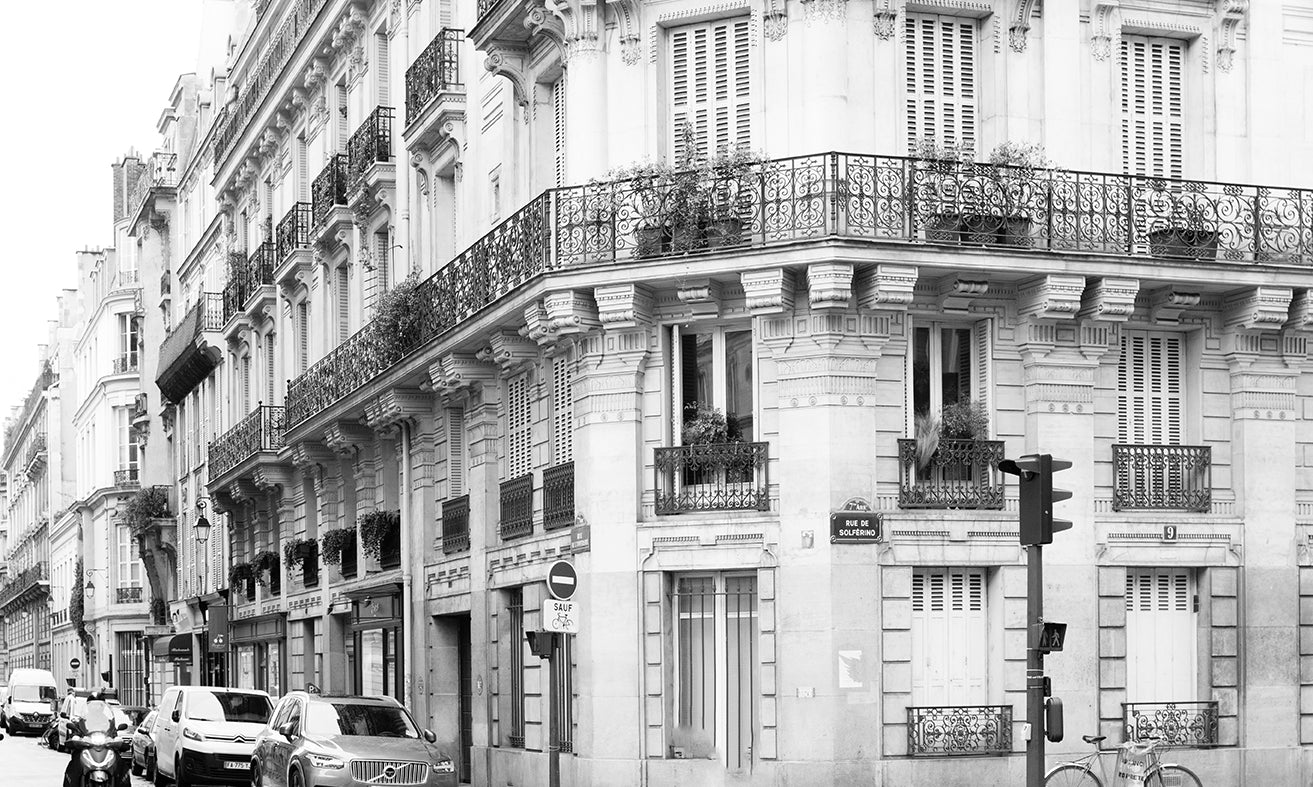 Left Bank Paris Street Black and White - Every Day Paris 