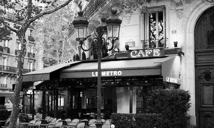 Black and White Paris Café on the Left Bank - Every Day Paris 