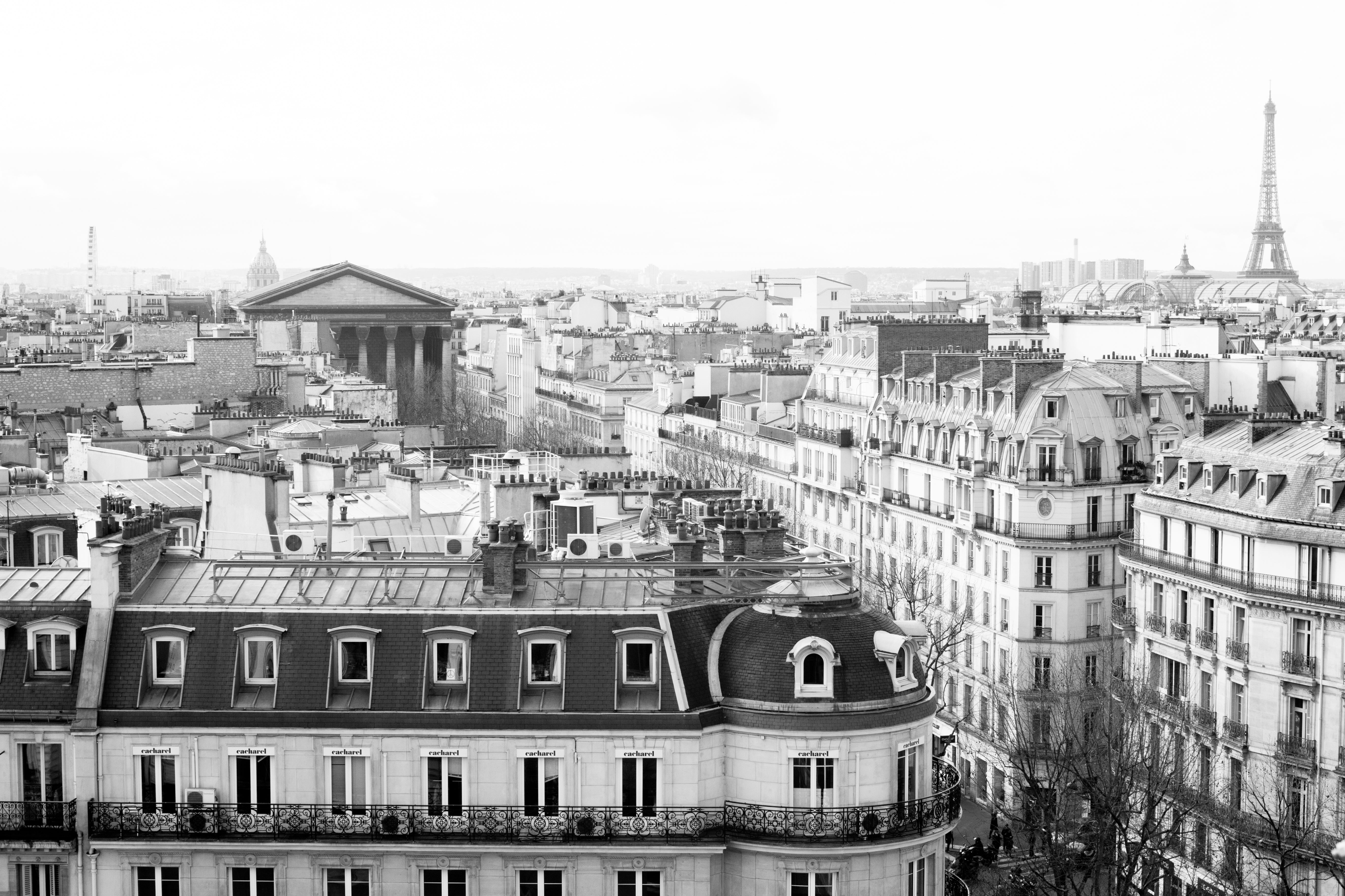 Eiffel Tower View of Paris in Black and White - Every Day Paris 