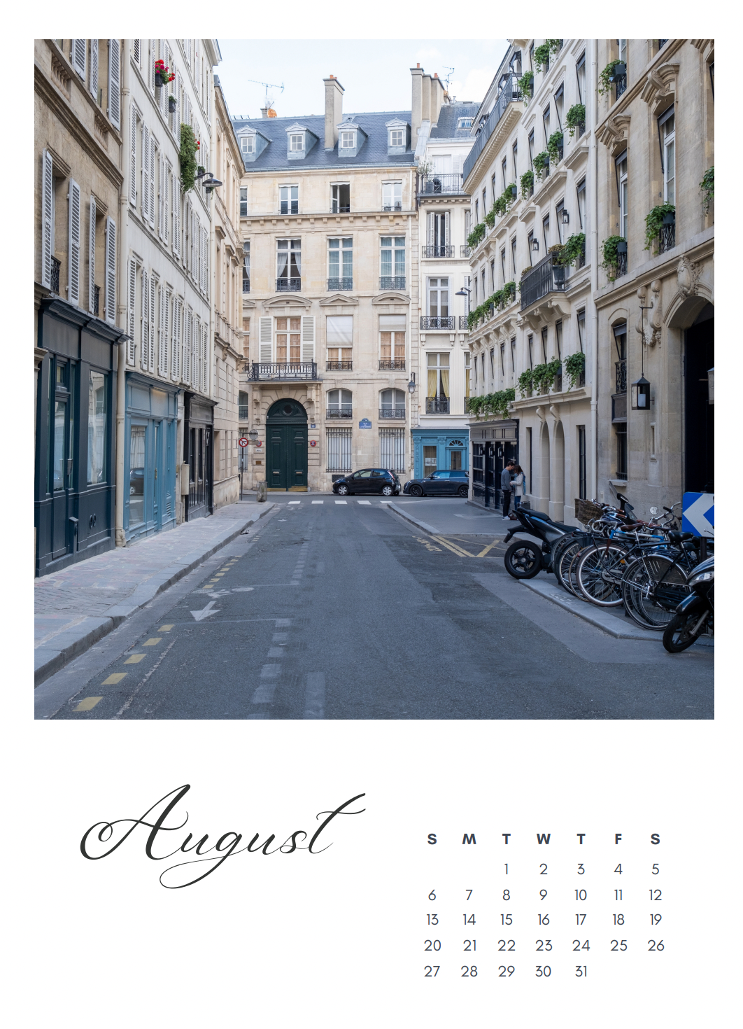 A Year in Paris 2023 Calendar