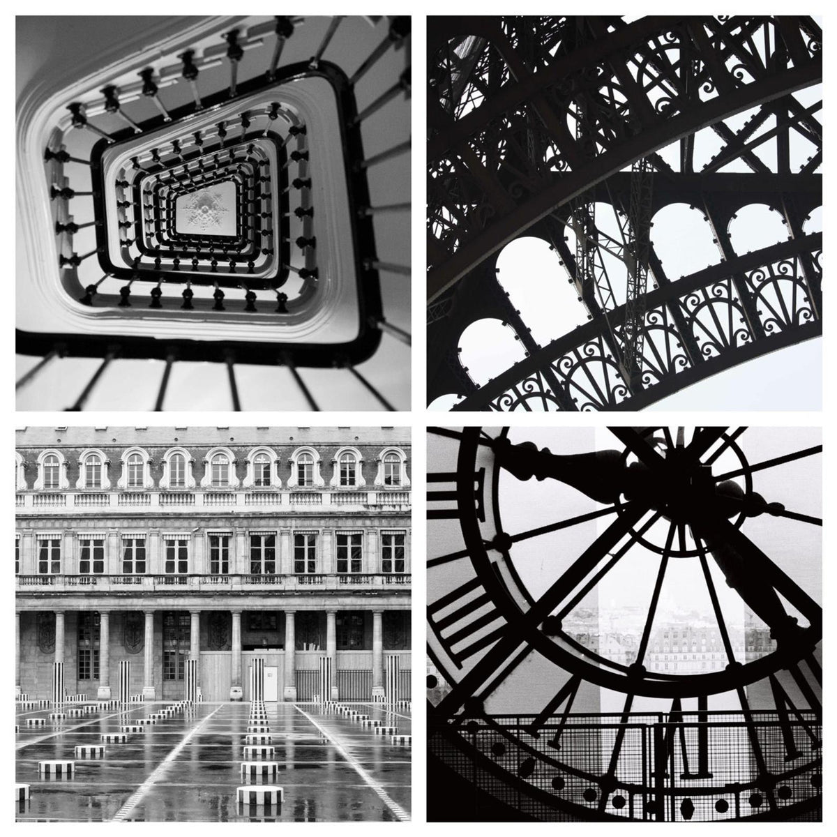 Black and White Paris Photography Set of Four Prints - Every Day Paris 
