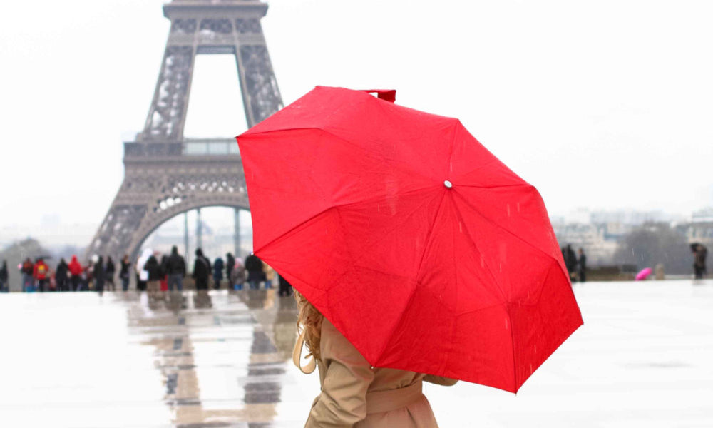 Girl in Paris with the Red Umbrella - Every Day Paris 