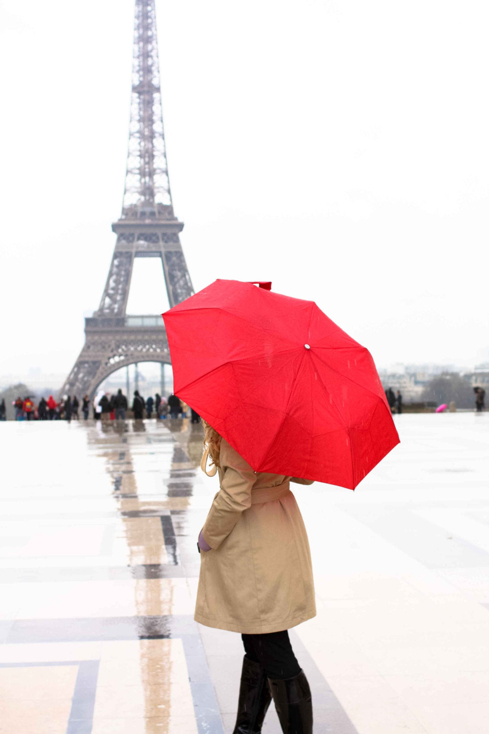 Girl in Paris with the Red Umbrella - Every Day Paris 