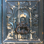 Rustic Navy Blue Door in Le Marais - Every Day Paris 