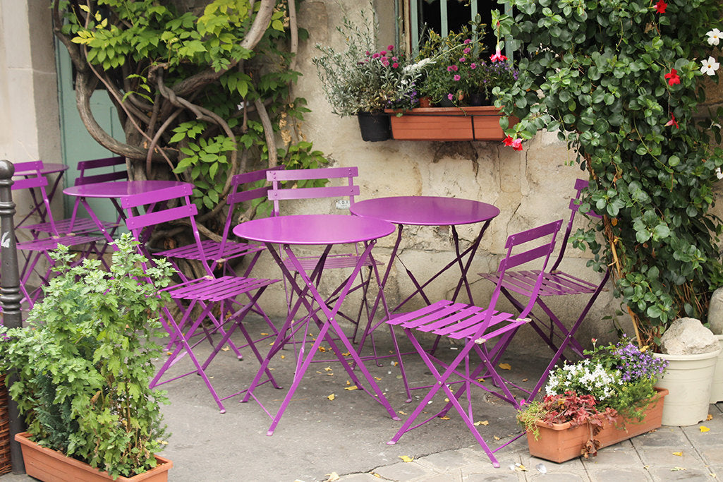 Purple Cafe Chairs in Paris - Every Day Paris 