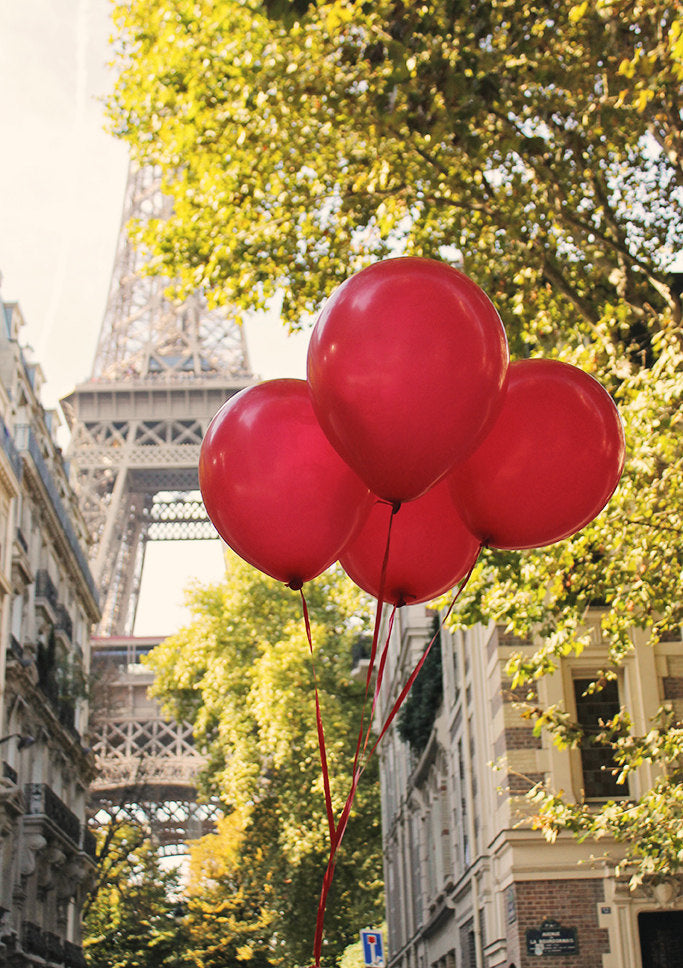 Red Balloons at the Eiffel Tower - Every Day Paris 