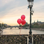 Red Balloons on the Pont des Arts - Every Day Paris 