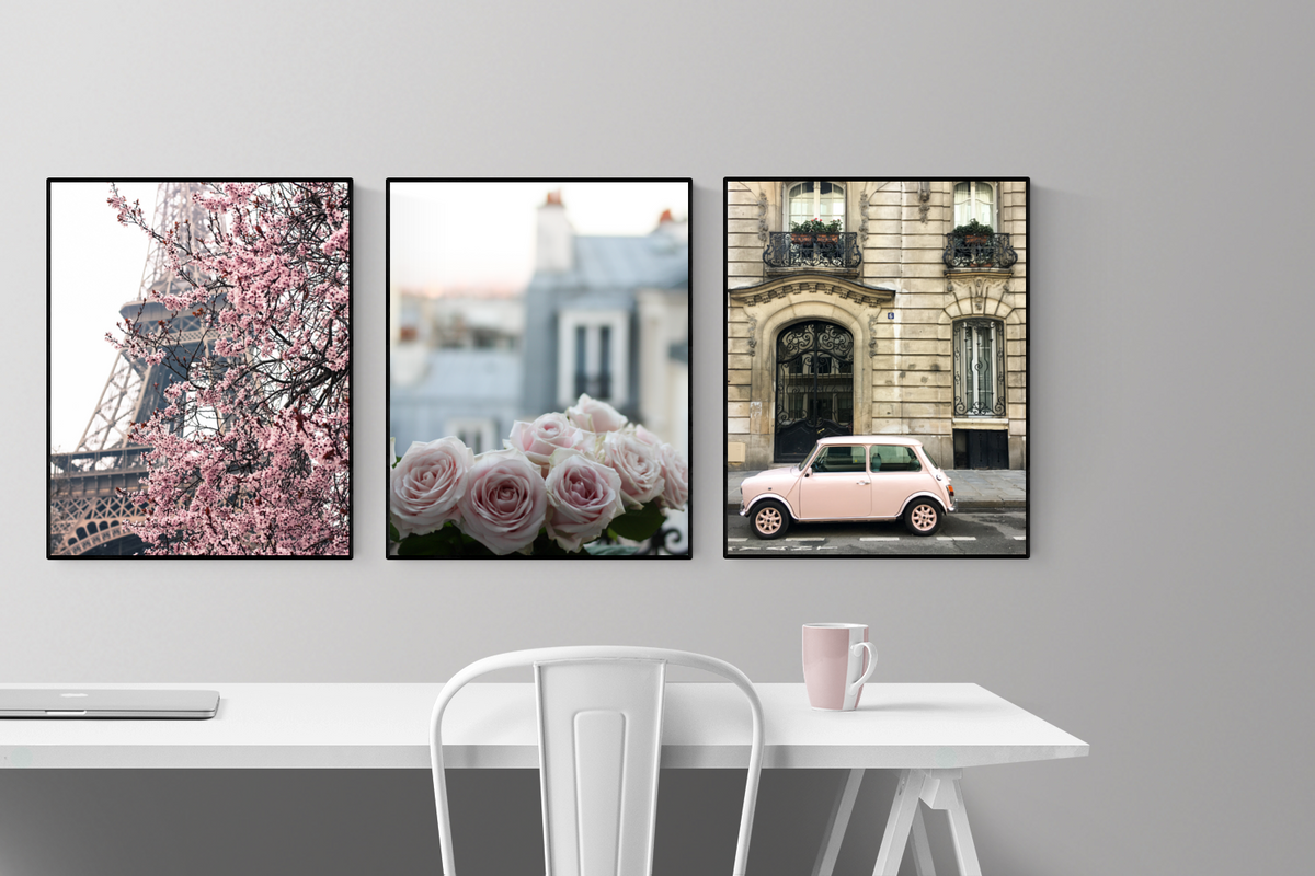 Paris Print Set of 3 in Pink - Every Day Paris 