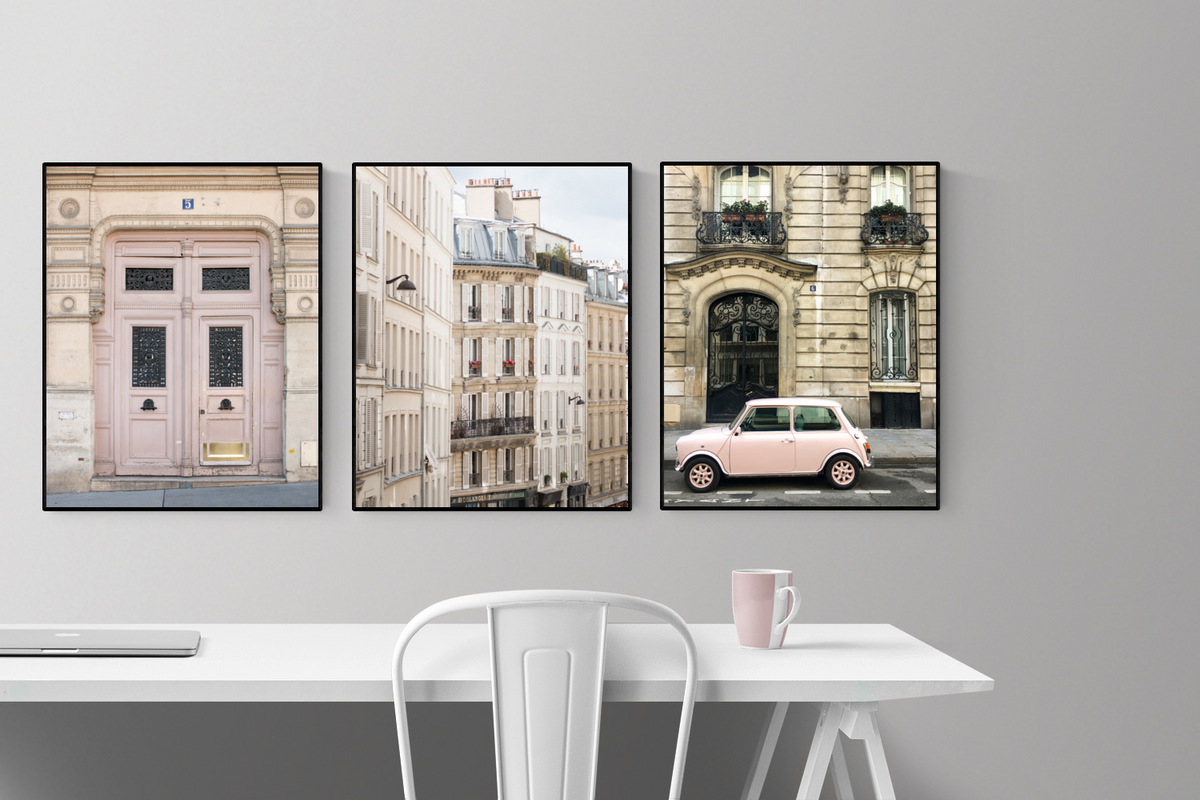 Paris Pink Print Set of 3 - Every Day Paris 