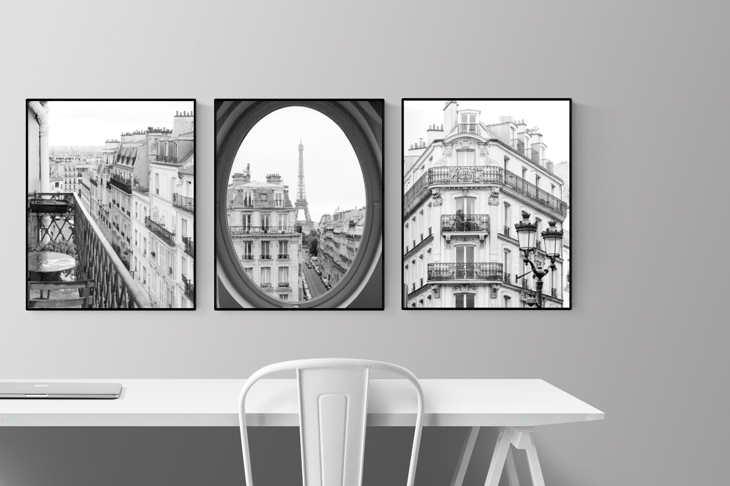 Paris Black and White Print Set of 3 - Every Day Paris 