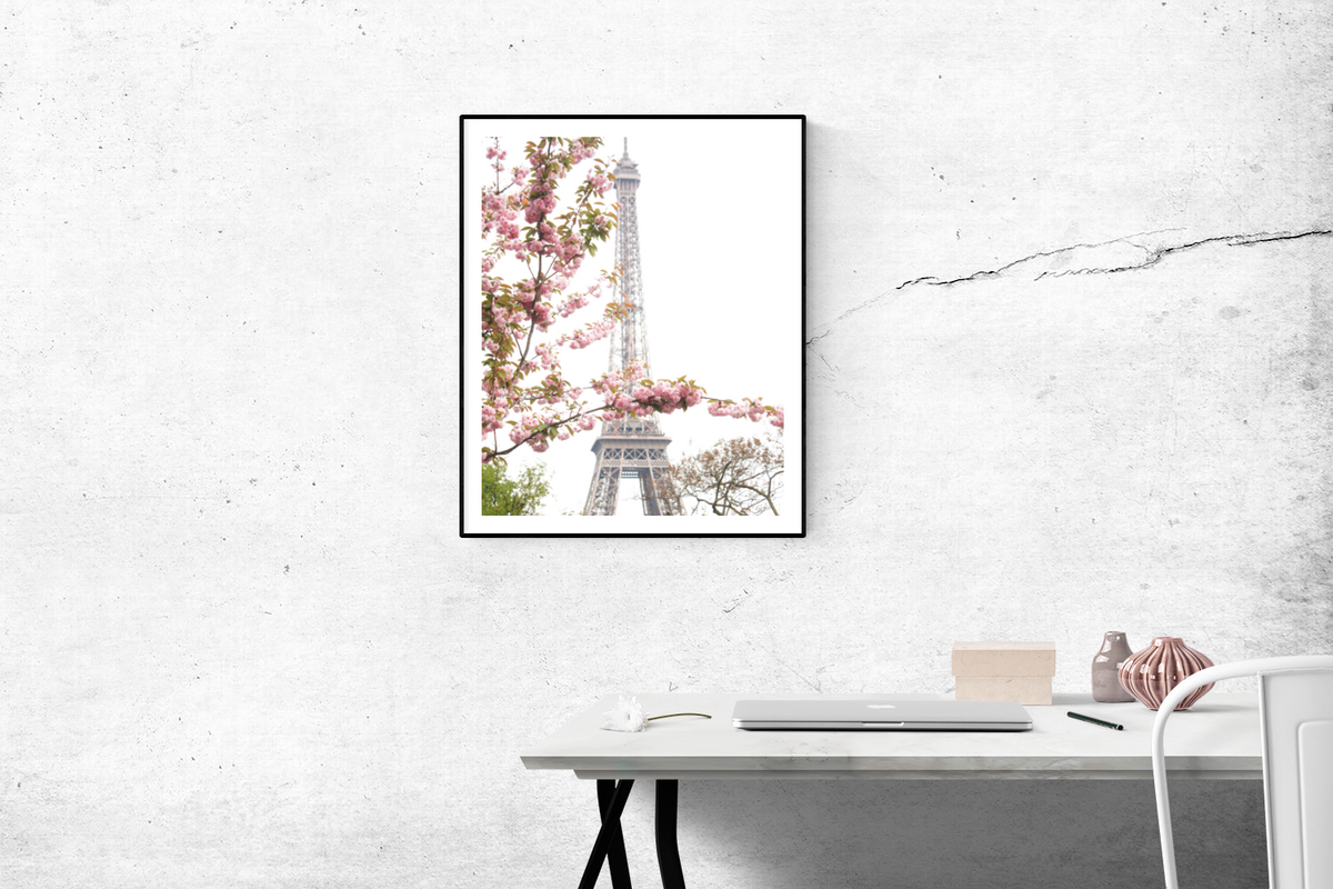 Pink Cherry Blossoms at The Eiffel Tower - Every Day Paris 